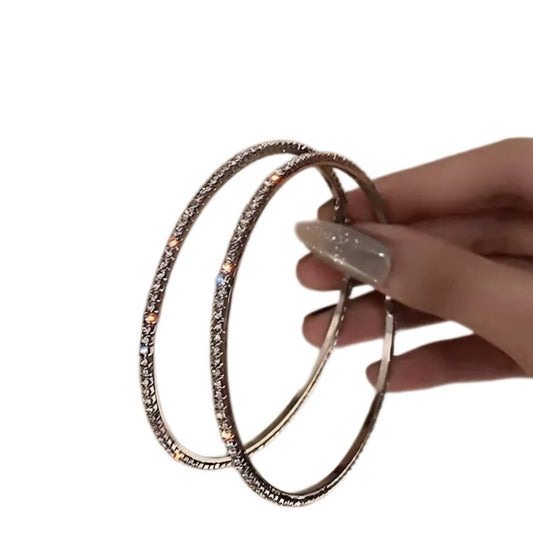 Large Crystal Hoop Earrings